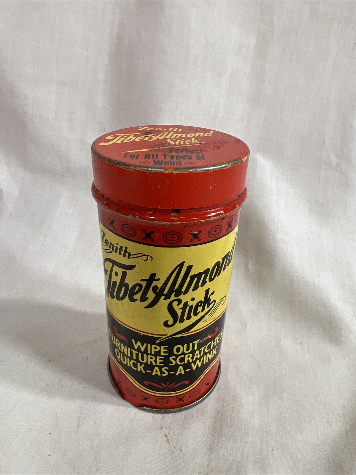 Vintage Zenith Tibet Almond Stick tin w/Stick Inside