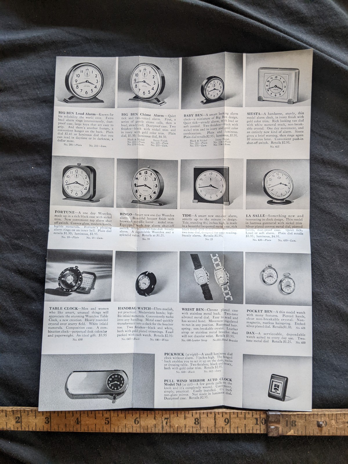 1930s westclox advertising sales brochure mailer