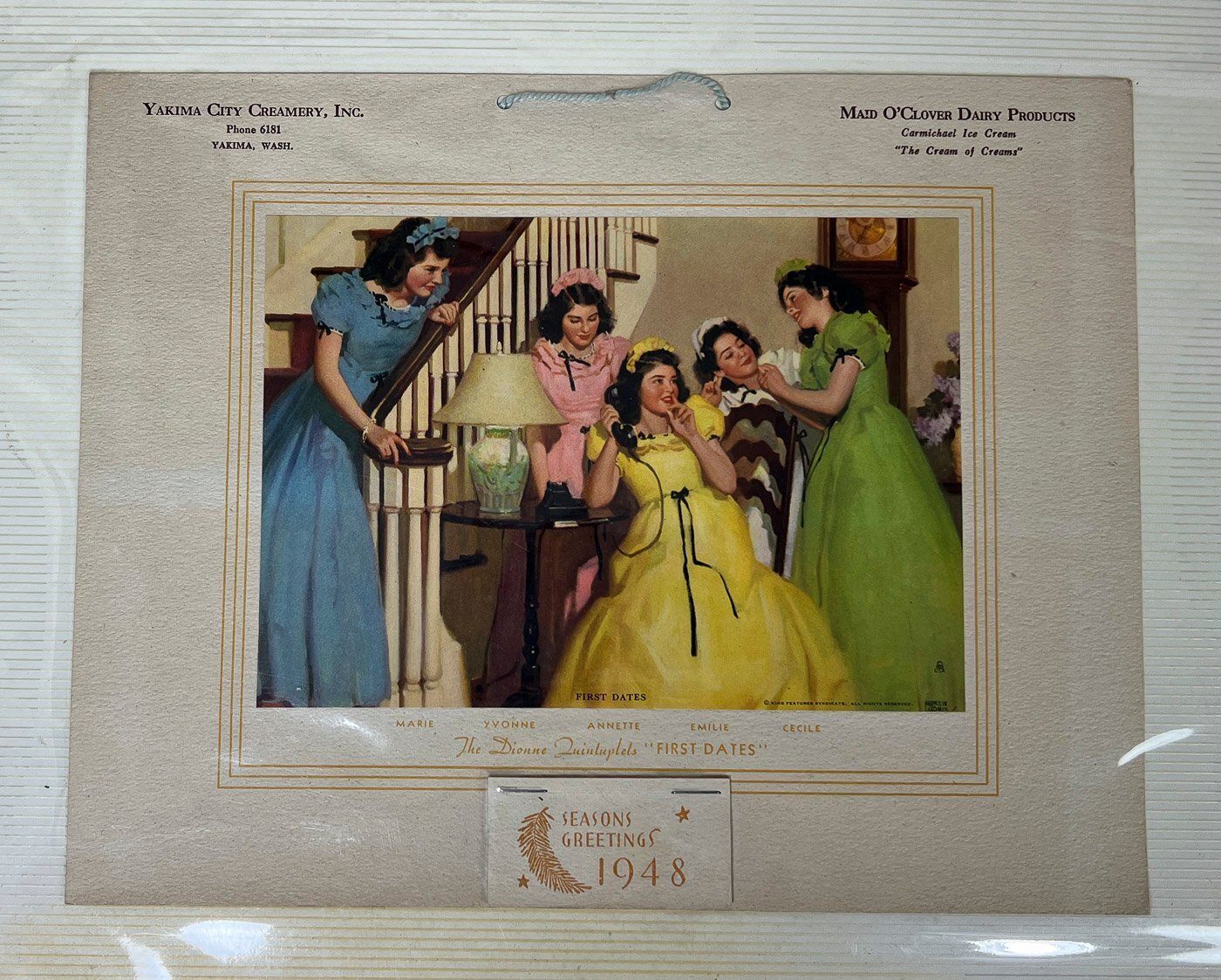 Dionne Quintuplets Album of 19 Yearly Calendars ** 1939-1955 ** Plus Ephemera