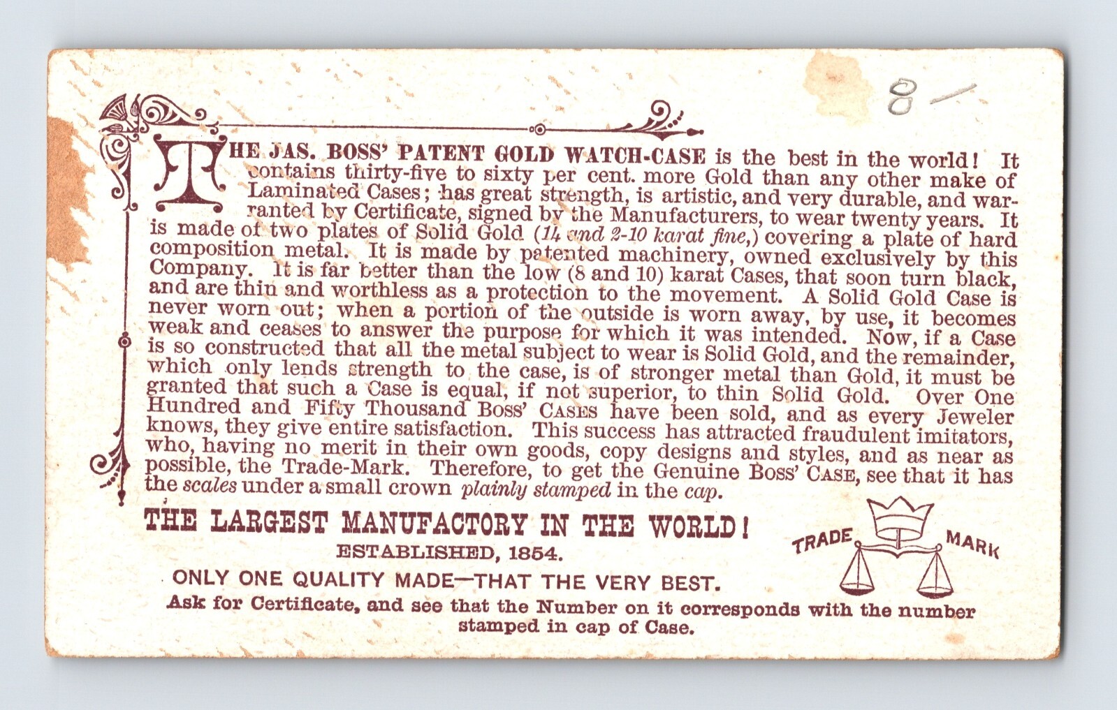 Herman Schuetz Jeweler Artist Olean New York 1890s Trade Card – 2.5 x 4.25