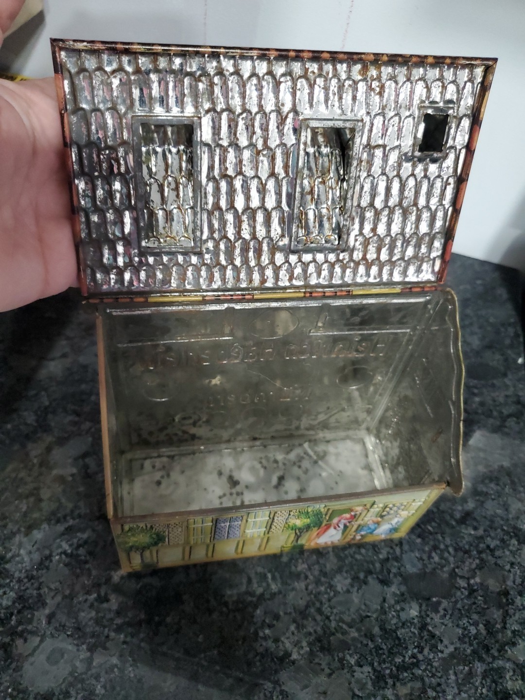 Heinrich Haeberlein Vintage Tin of a House