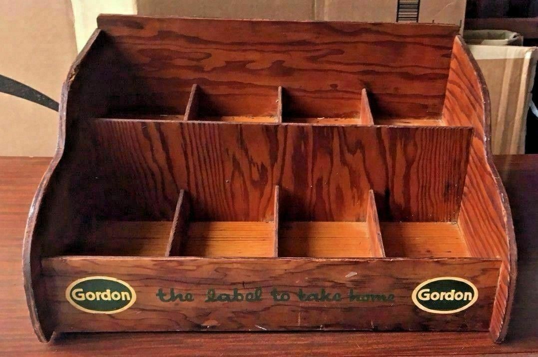 Vintage Gordon “The Label To Take Home” Wooden General Store Display Stand