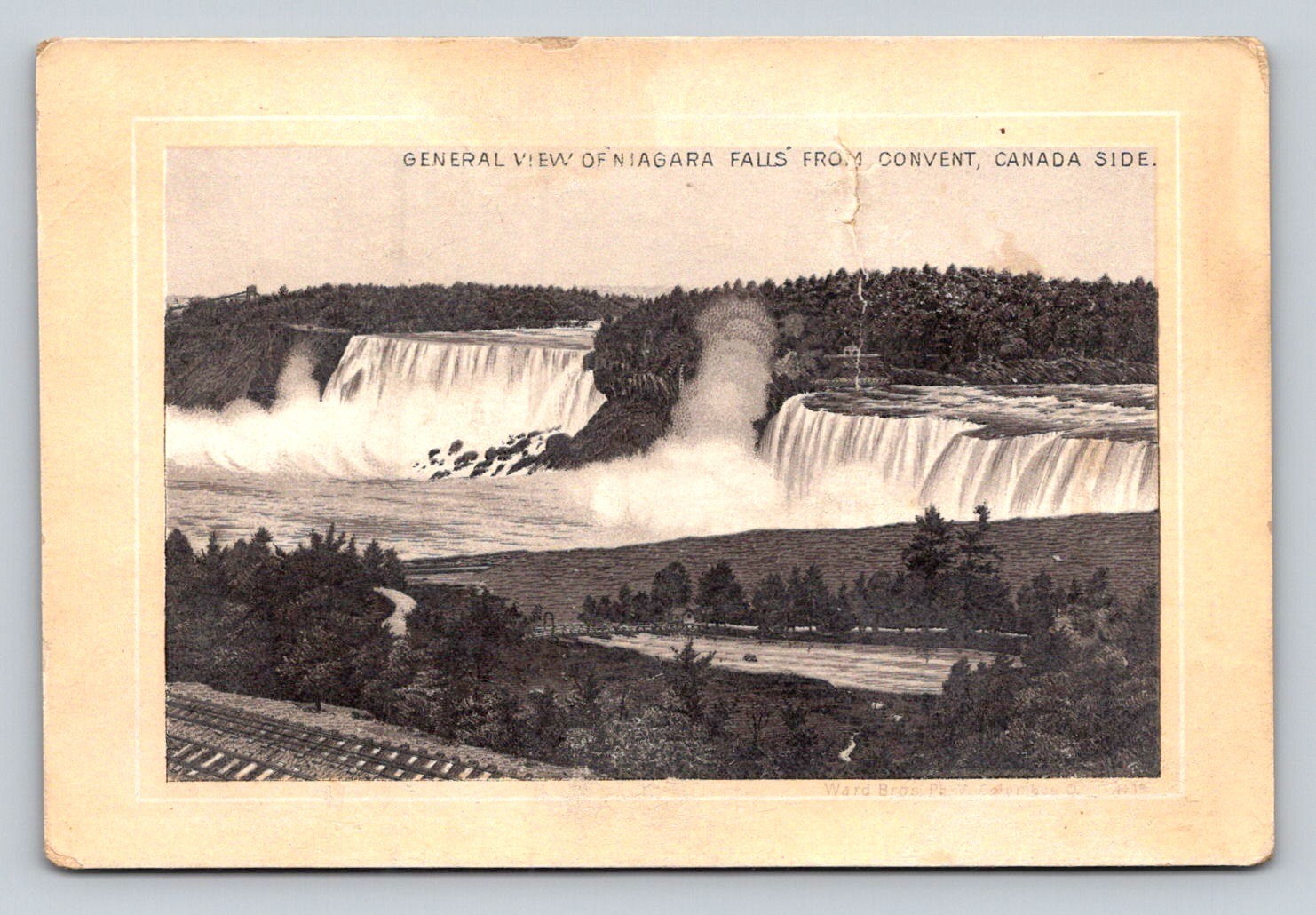 Niagara Falls From Canada Side Jersey Coffee Trade Card P826