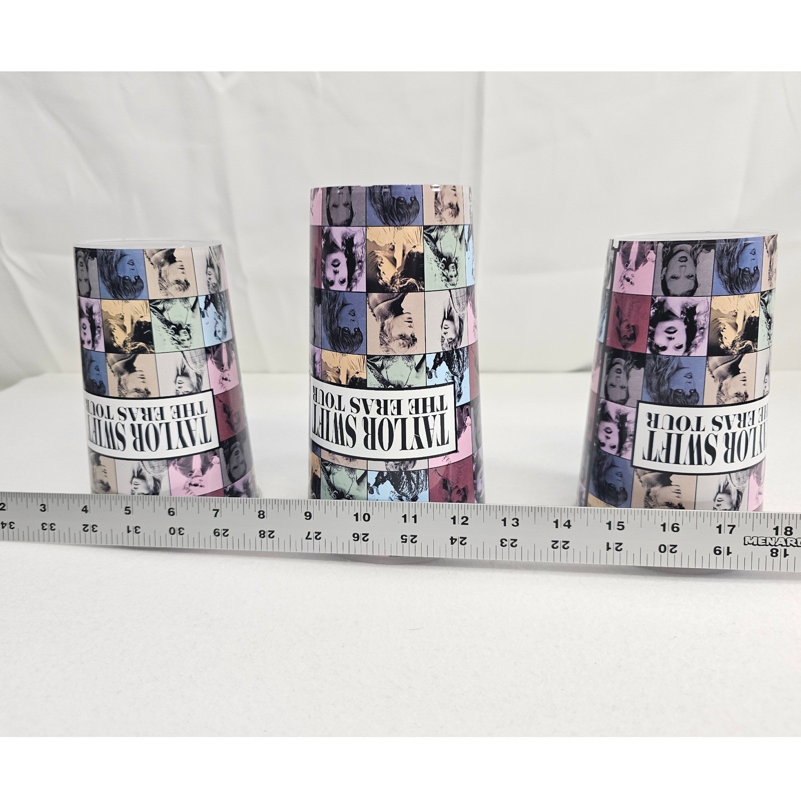 Taylor Swift The Eras Tour Souvenir Cups Set of 3 Plastic Tumblers Multicolor