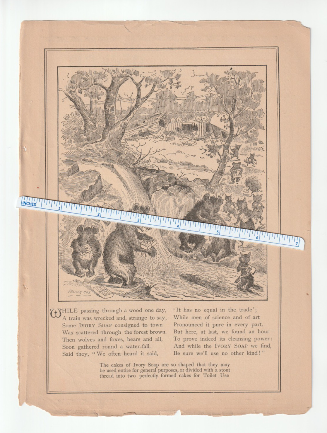 1883 IVORY SOAP/Train Wreck Mag. AD~Palmer Cox~ROGERS GROUPS~Singer Toys THEATRE