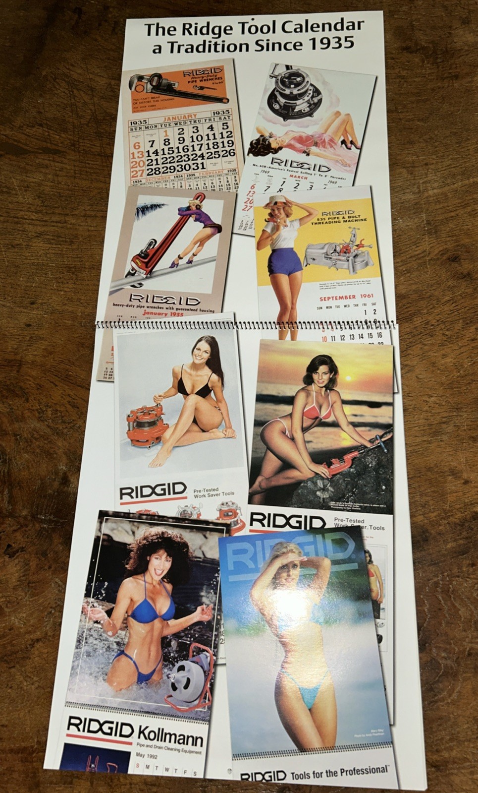 Collectible New Ridgid Tools 2009-2010 Swimming Suit Pin-up Calendar Made In USA