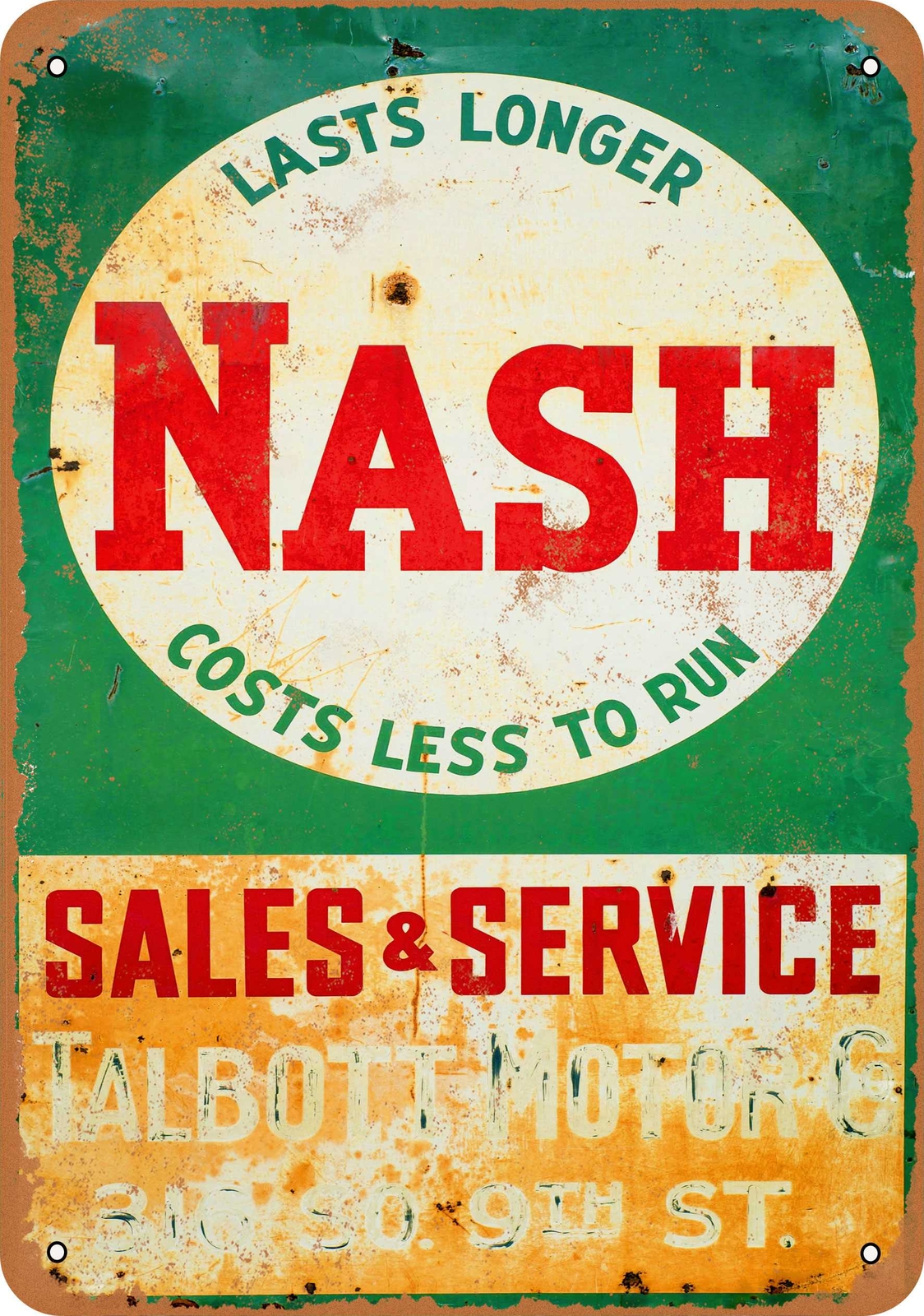 Metal Sign – Nash Sales and Service – Vintage Look Reproduction
