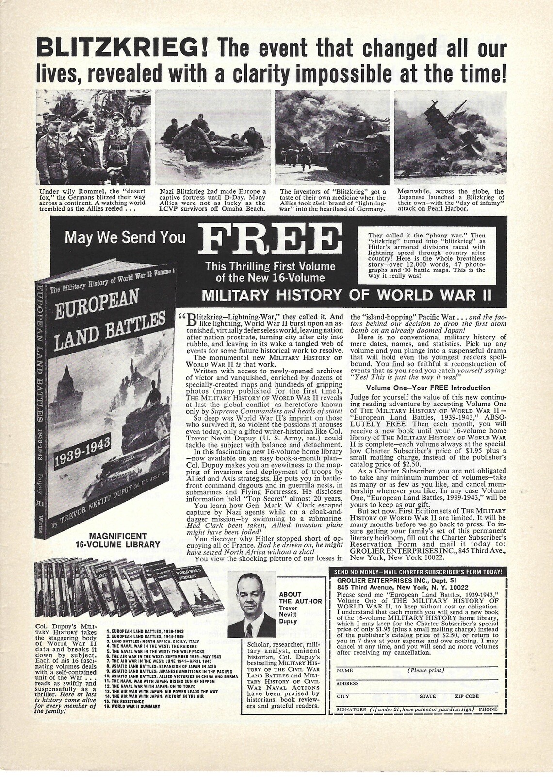 1965 European Land Battles Military History World War 2 Book Vtg Print Ad/Poster