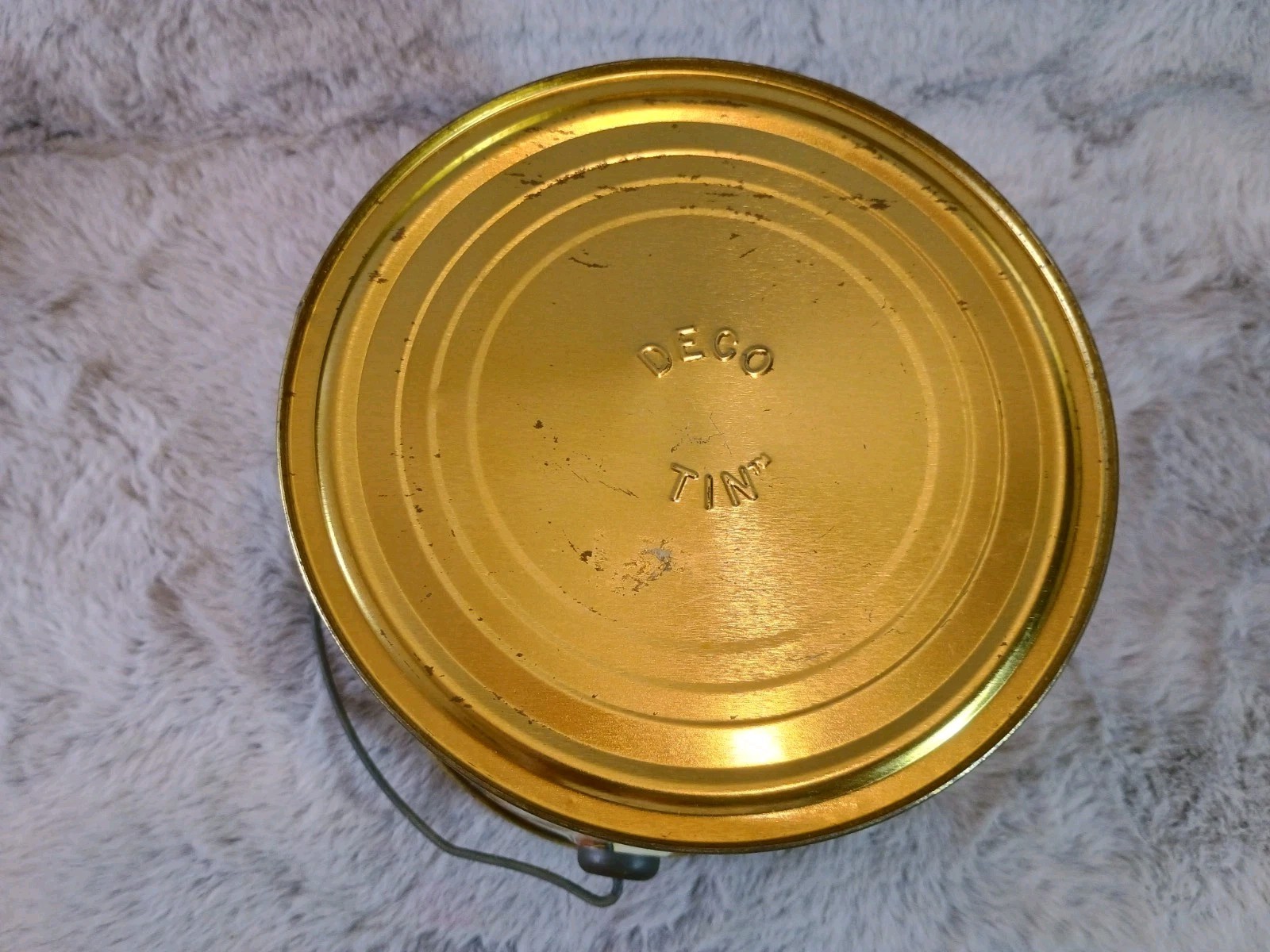 Wolfgang’s Chocolate Bucket with Handle Tin Empty Vintage Collectible