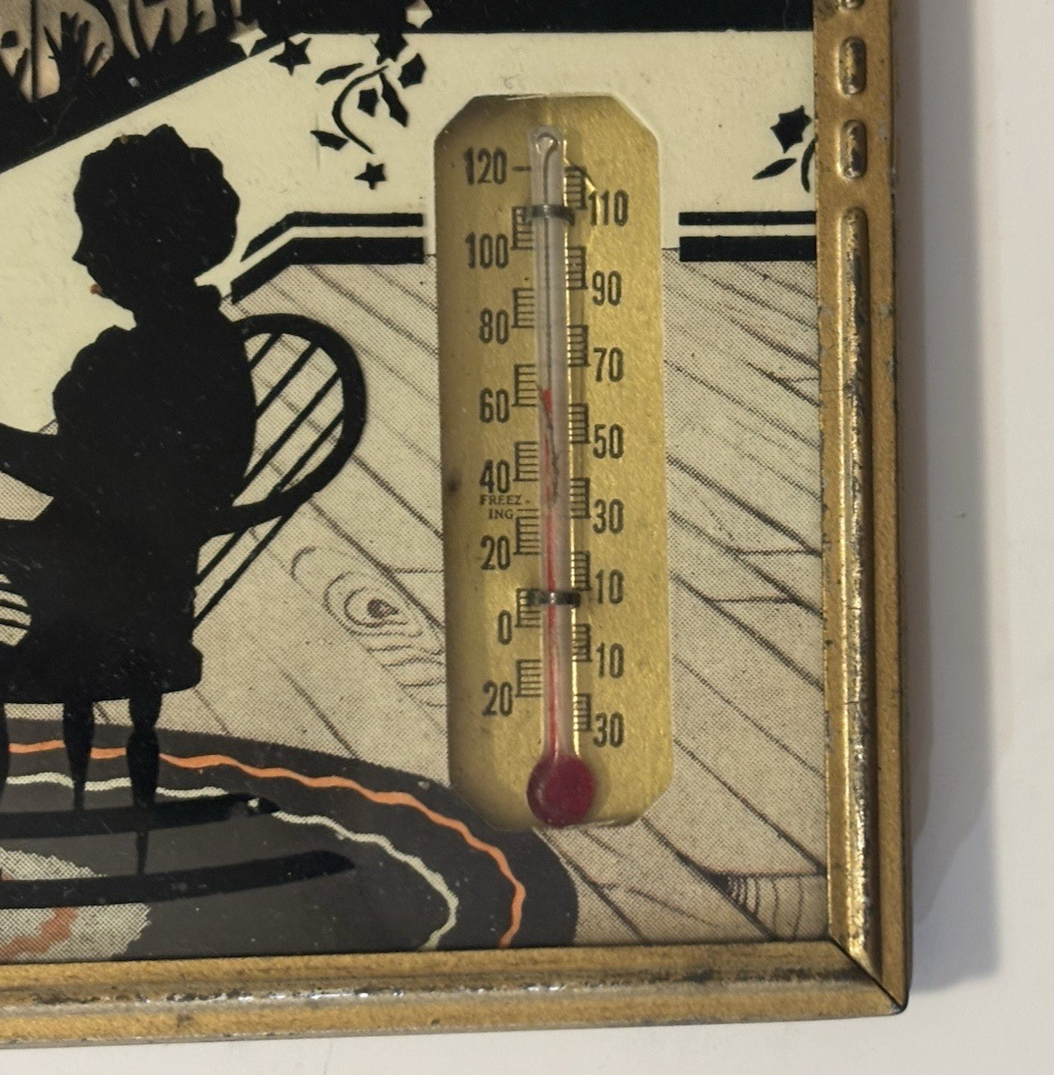1942 Advertising Thermometer Calendar – Works! Friendly Wolf Furniture w/ Cover