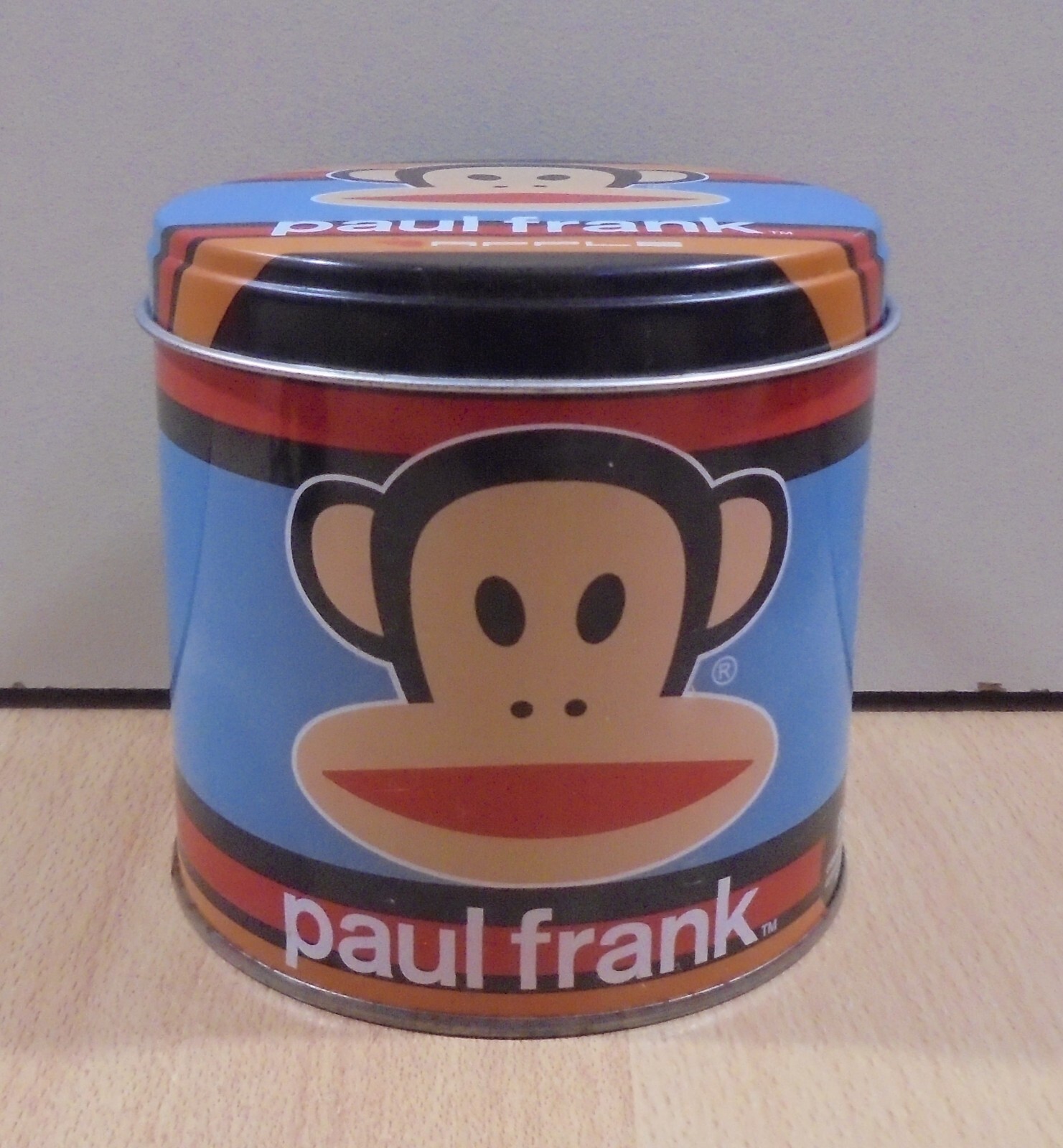 APPLE PAUL FRANK ADVERTISIGN TIN BOX EMPTY 2014