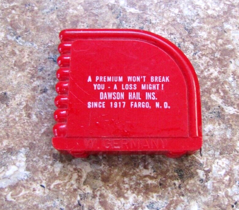 ANTIQUE RETRO TAPE MEASURE ADVERTISING FARGO NORTH DAKOTA WEST GERMANY 1950’s