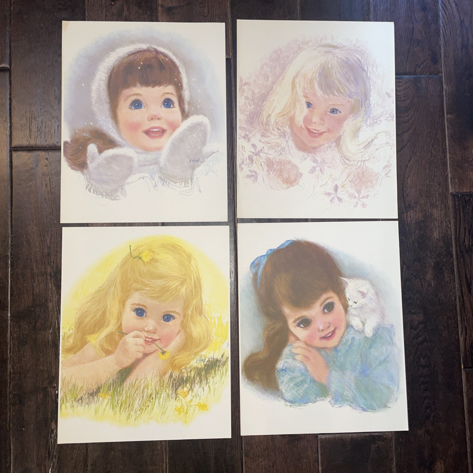 4 Vintage Little Girls Prints Northern Paper Mills Advertising Toilet Tissue