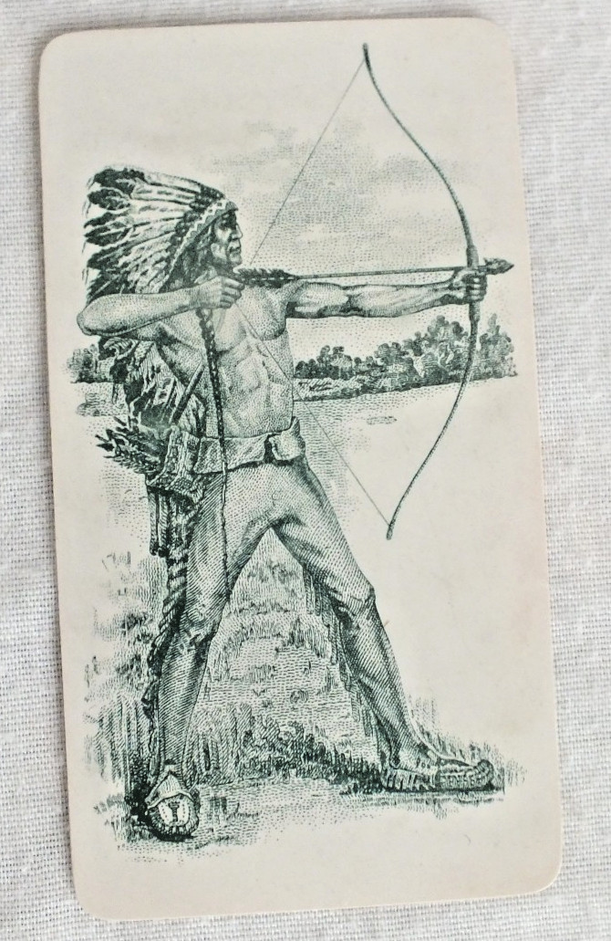 Antique 1925 CELLULOID CARD INDIAN CHIEF advertising CALENDAR Wyandotte MINT cnd