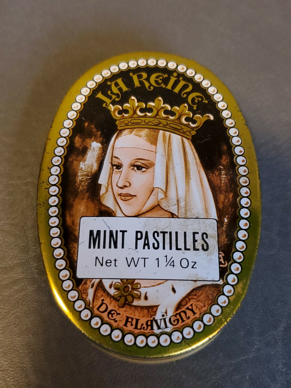 1980’s Pastille Empty Tin Troubat Flavigny La Reine Made in France