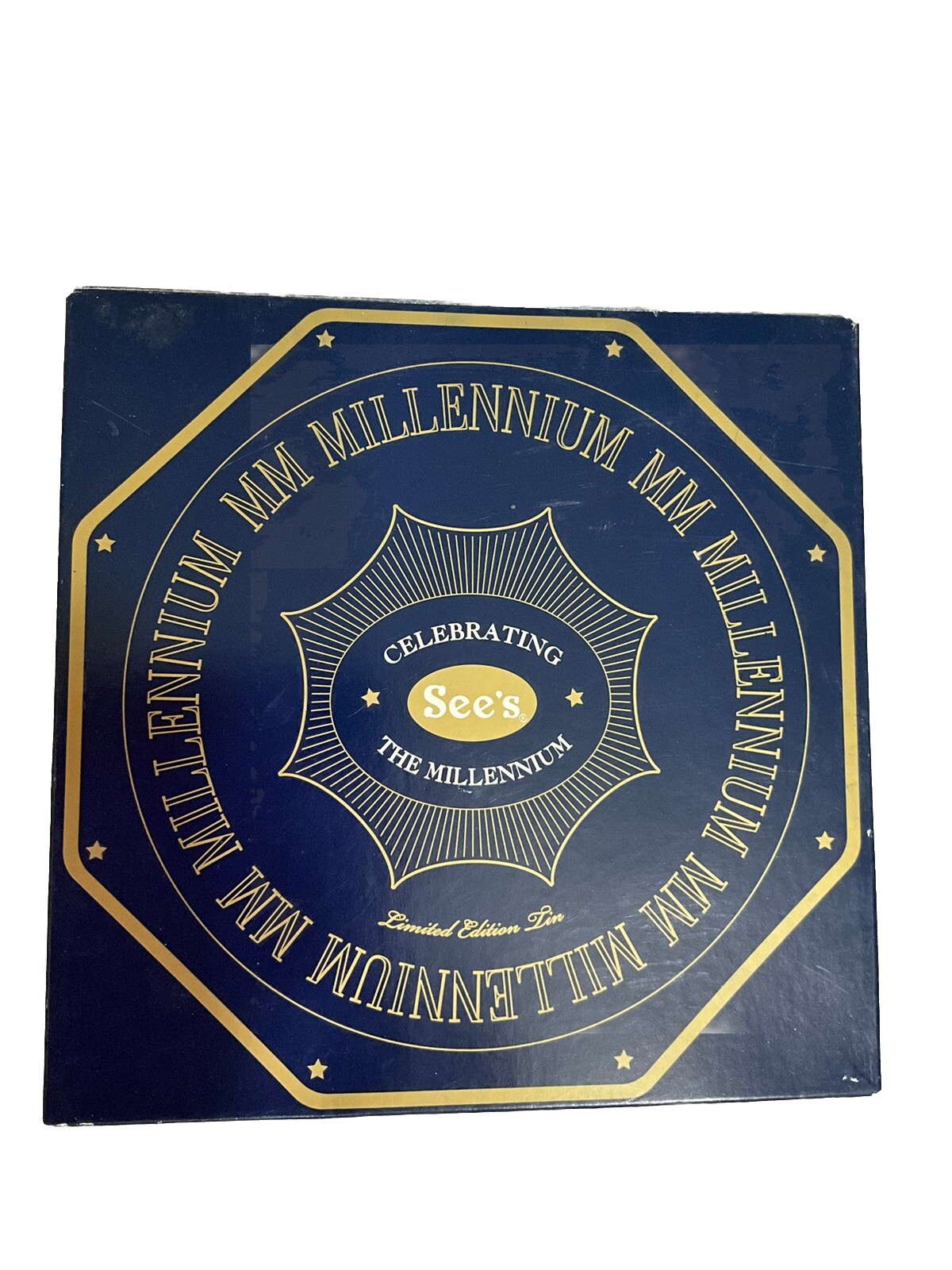 See’s Candy Millennium Limited Edition Tin Octagon Empty Box Collectible Gift