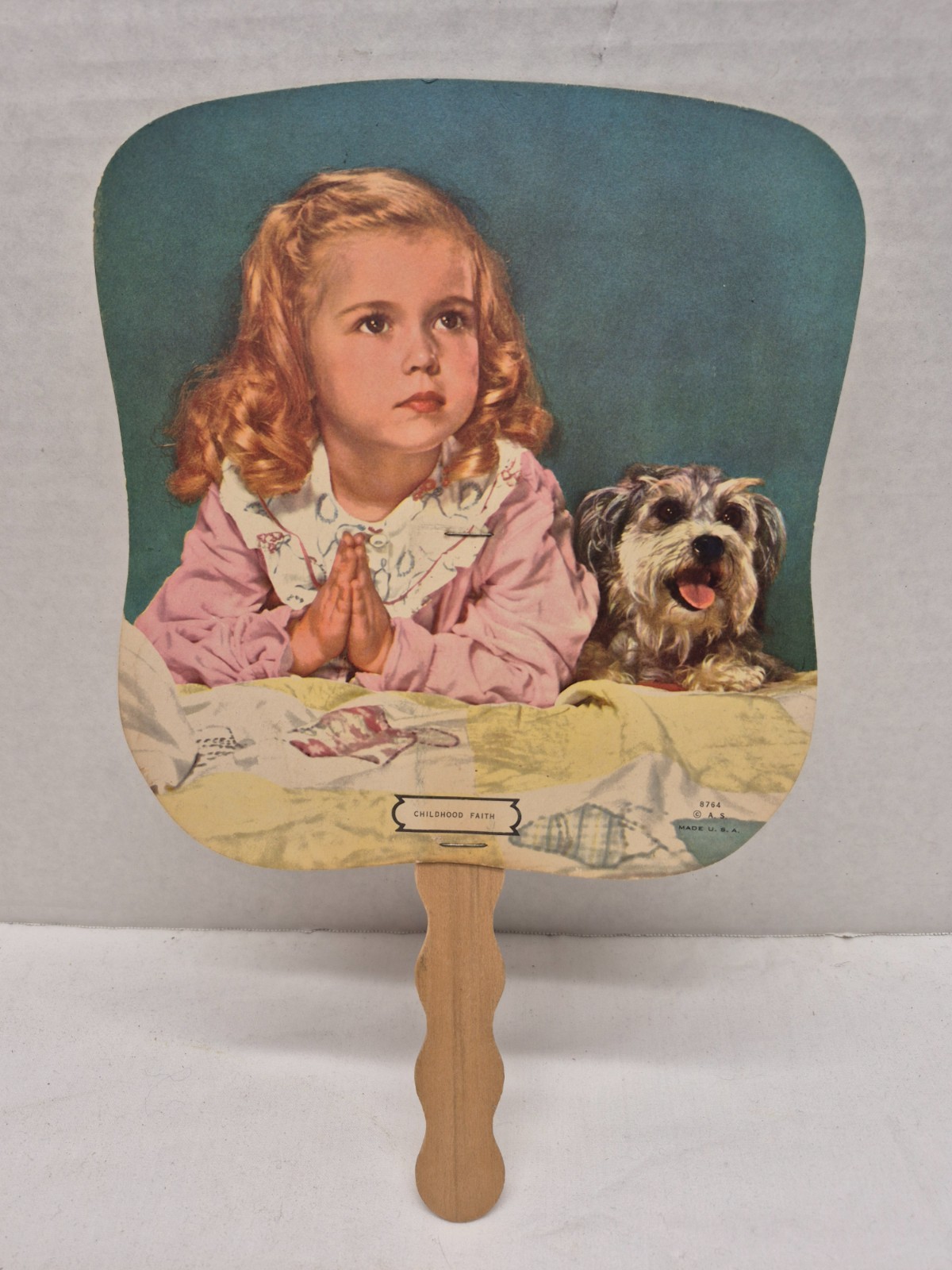 Vintage Ephemera Paper Advertising Fan 1940s Cardboard Wood Antique Store PA