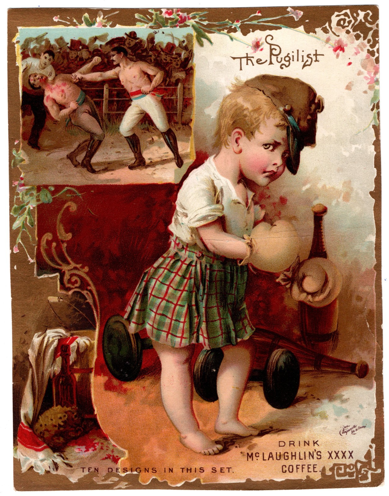 1890’s K74 Professions “The Pugilist” McLaughlin’s XXXX Coffee, Boxing Card
