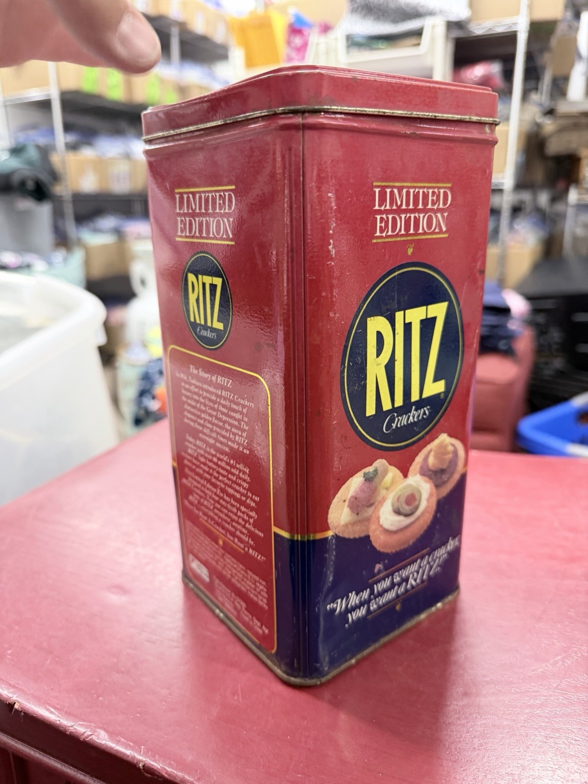 Nabisco Limited Edition Ritz Crackers Tin 1987, 16 oz
