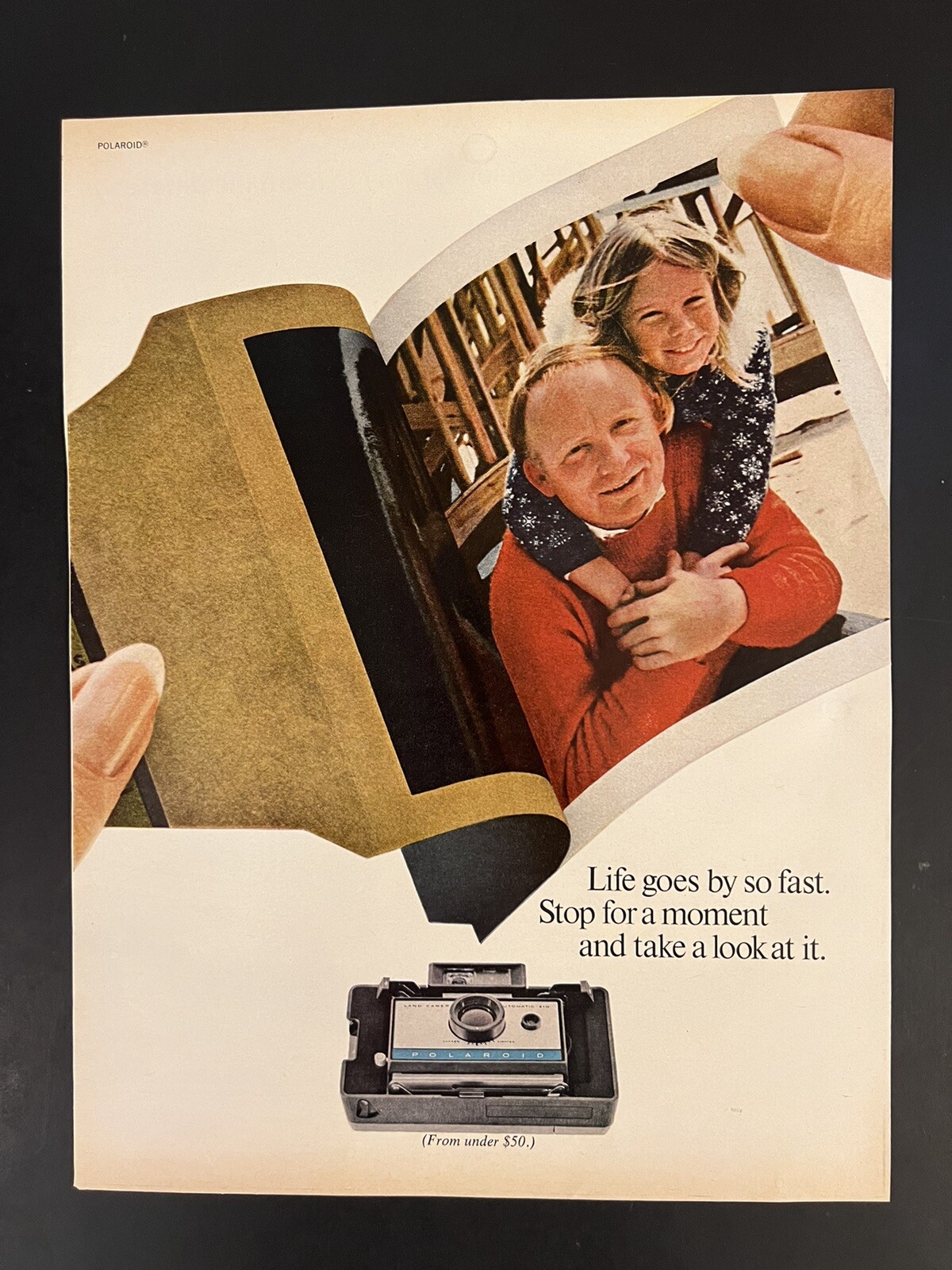 Polaroid Camera 1969 Life Print Add 60s Girl Land Camera