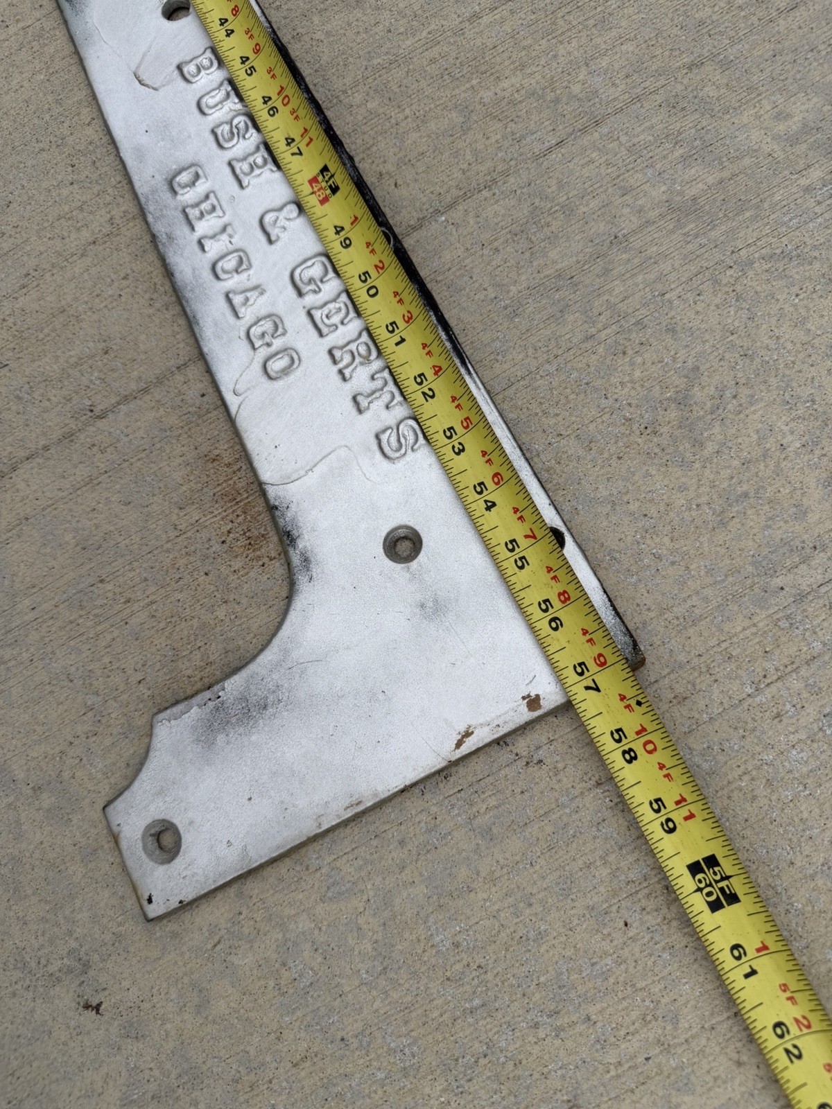 Vintage Bush & Gerts Cast Iron Sign 57.25” Long