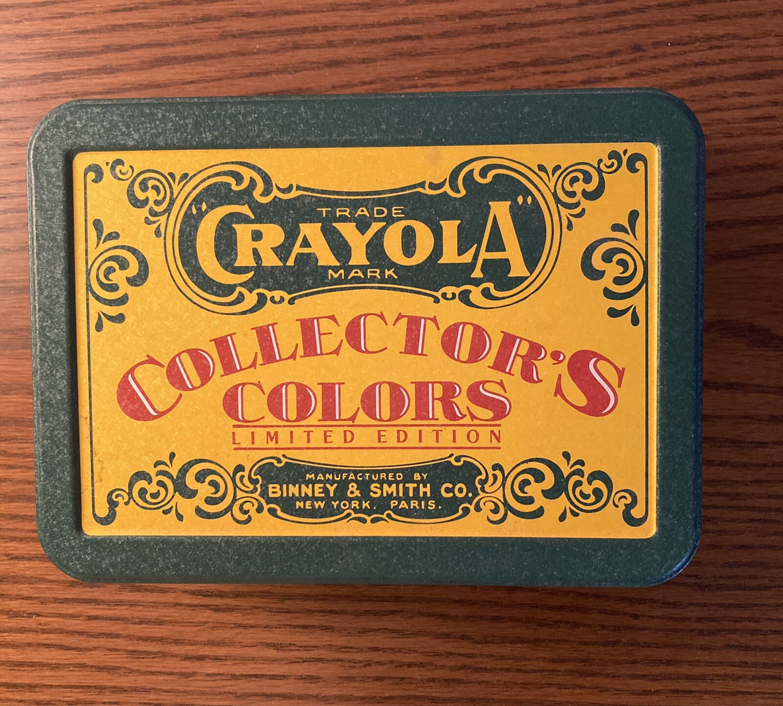 Vintage Crayola Collectors Colors Limited Edition 1991 Metal Tin
