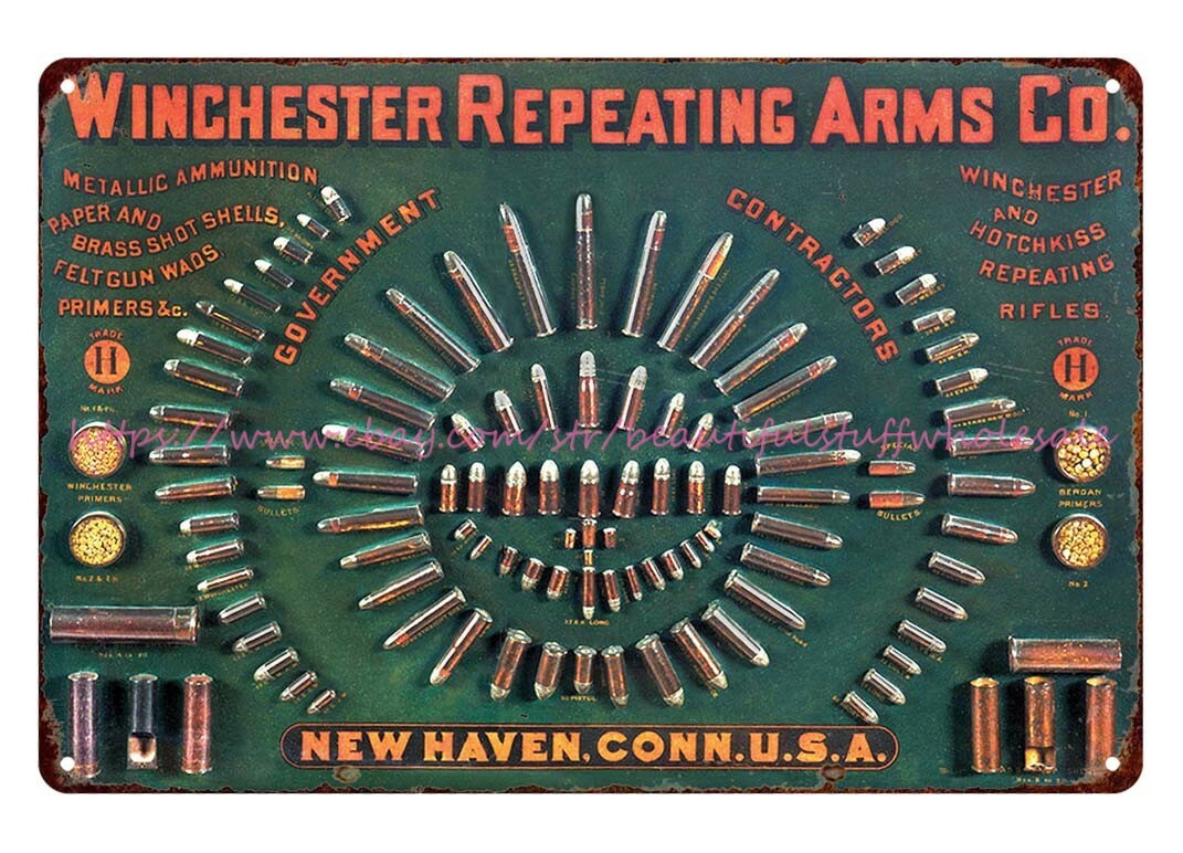 Cartridge Board metal tin sign accessories hunting ammogun