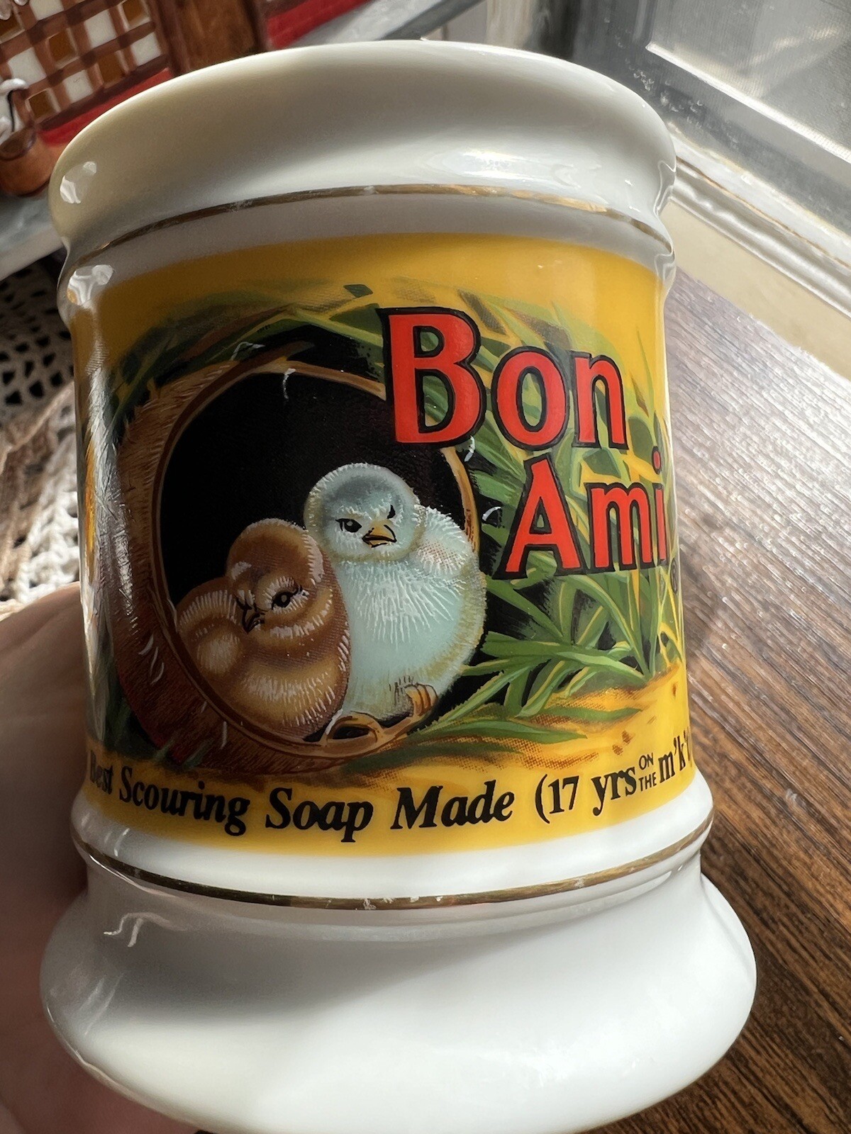 Vintage “The Corner Store “Franklin Mugs Set Of 2. Bon Ami/ Chewing Tobacco