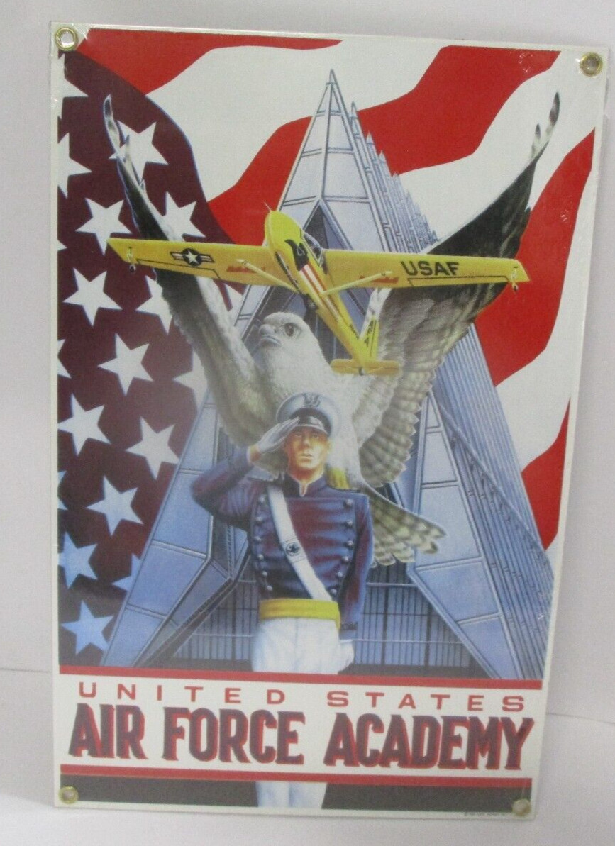 United States Air Force Academy Sign 8×12 Metal vintage Ande Rooney Inc 1998 NEW