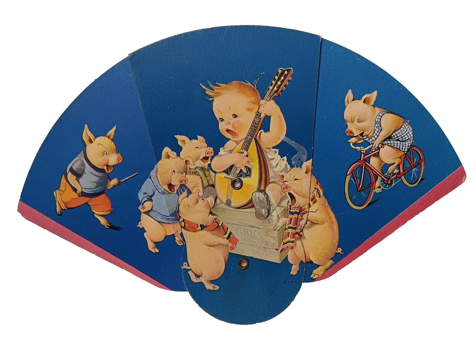 WARD ACKERMAN Altamont New York VINTAGE ADVERTISING TRI FOLD HAND FAN COLSON CO