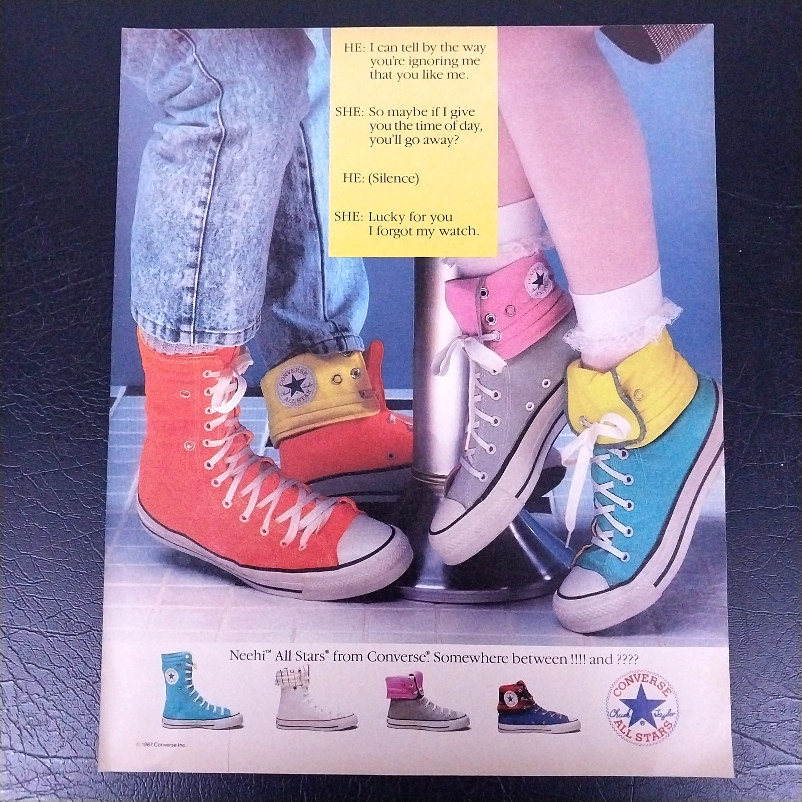 1987 Converse Sneakers Neehi All Stars Chuck Taylor Vintage Print Ad – Original