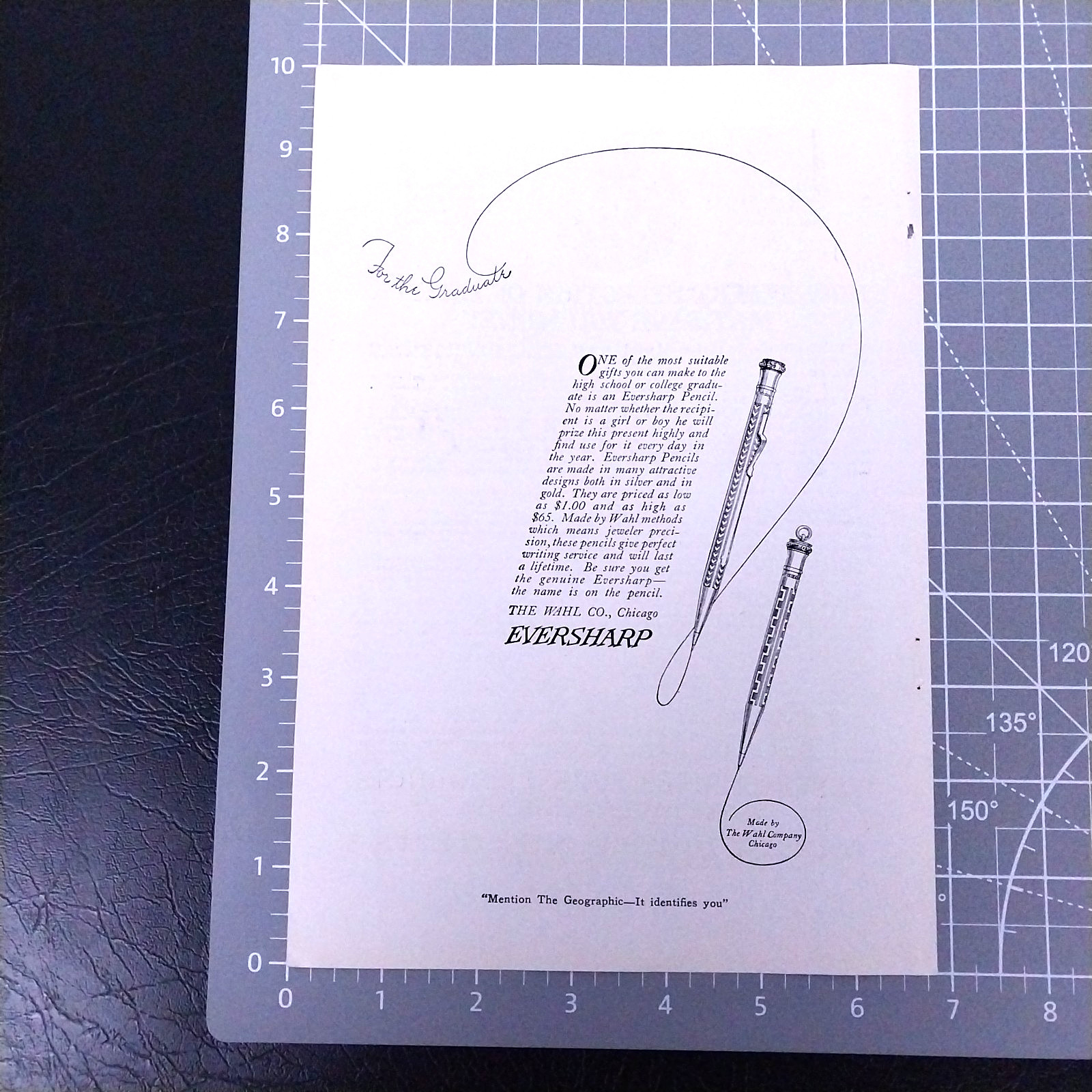 1921 Eversharp Pencil Vintage Print Ad – Original Magazine Page