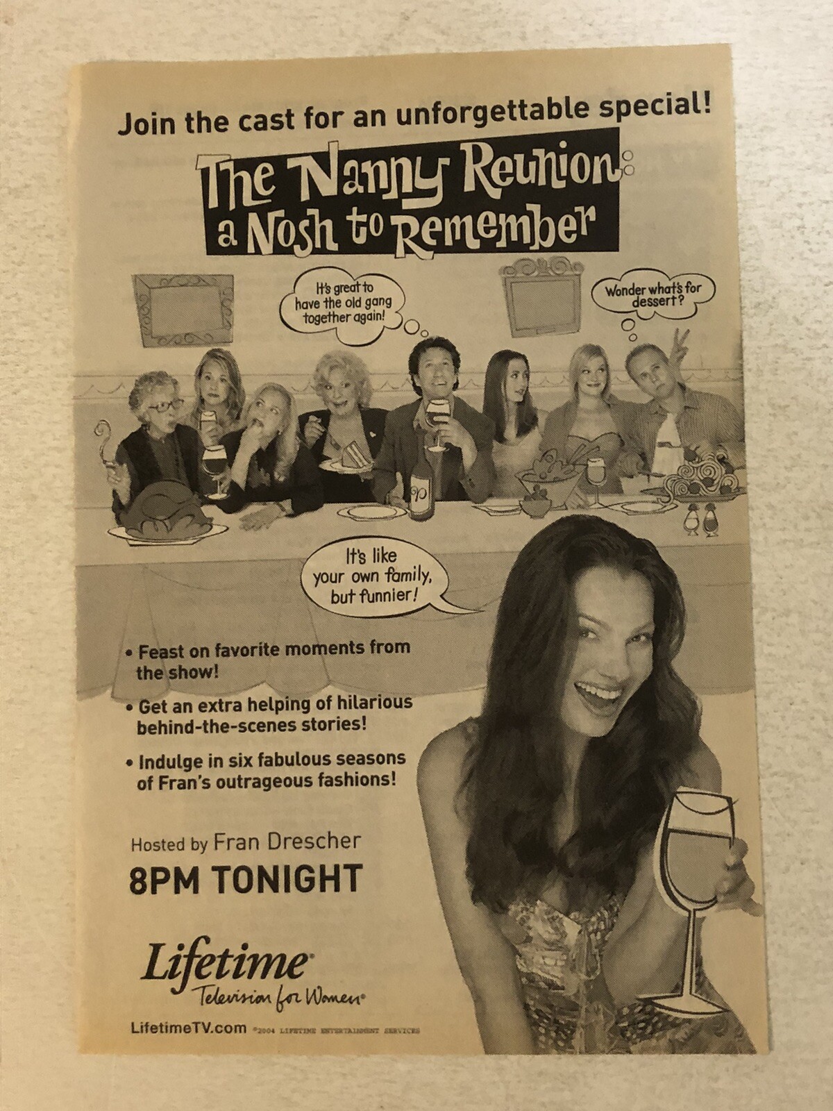 The Nanny Reunion Print Ad Advert Fran Drescher Charles Shaughnessy Tpa1