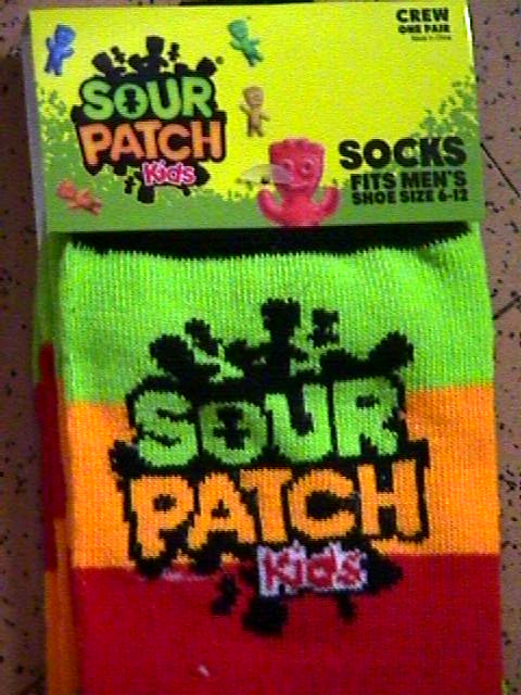 SOUR PATCH KIDS Candy Logo SOCKS & Watermelon LIP GLOSS set ad icon logo trendy