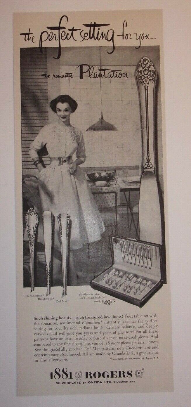 1953 Rogers Silverplate by Oneida Advertisement