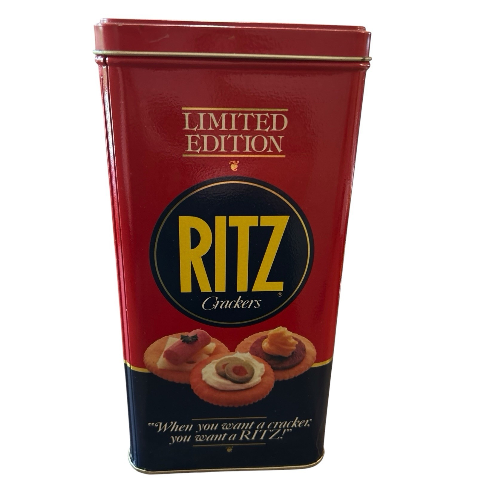 RITZ Cracker Tin, 1987 Limited Edition Original 16oz, VTG