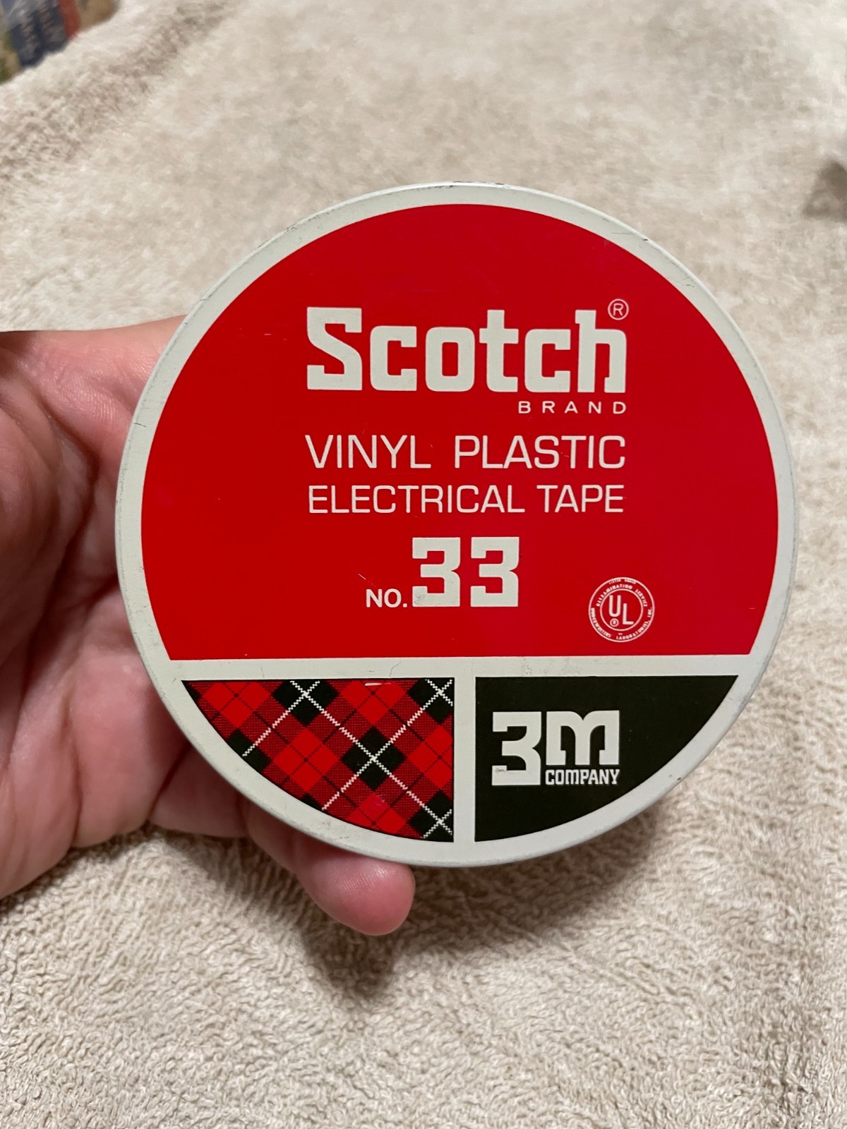 Vintage Scotch Electrical Tape No.33 Round Package No Tape