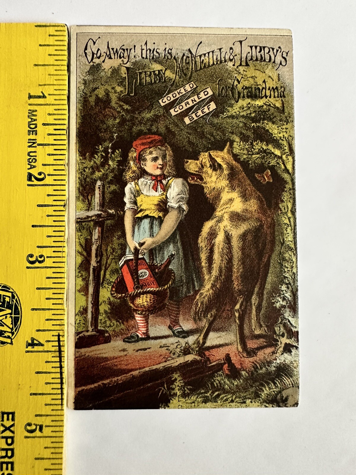 VICTORIAN TRADE CARD LIBBY McNEILL &LIBBY’S COOKED CORNED BEEF CHICAGO A94