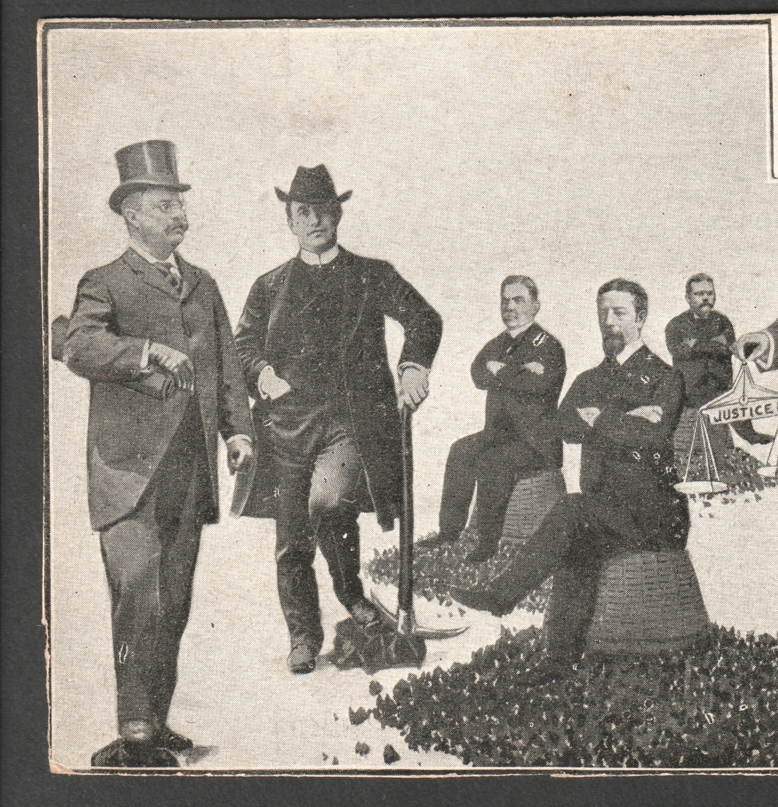 RARE = Teddy Roosevelt 1902 Coal Strike Dasch Schmidt Beer Gibson Rye Trade Card