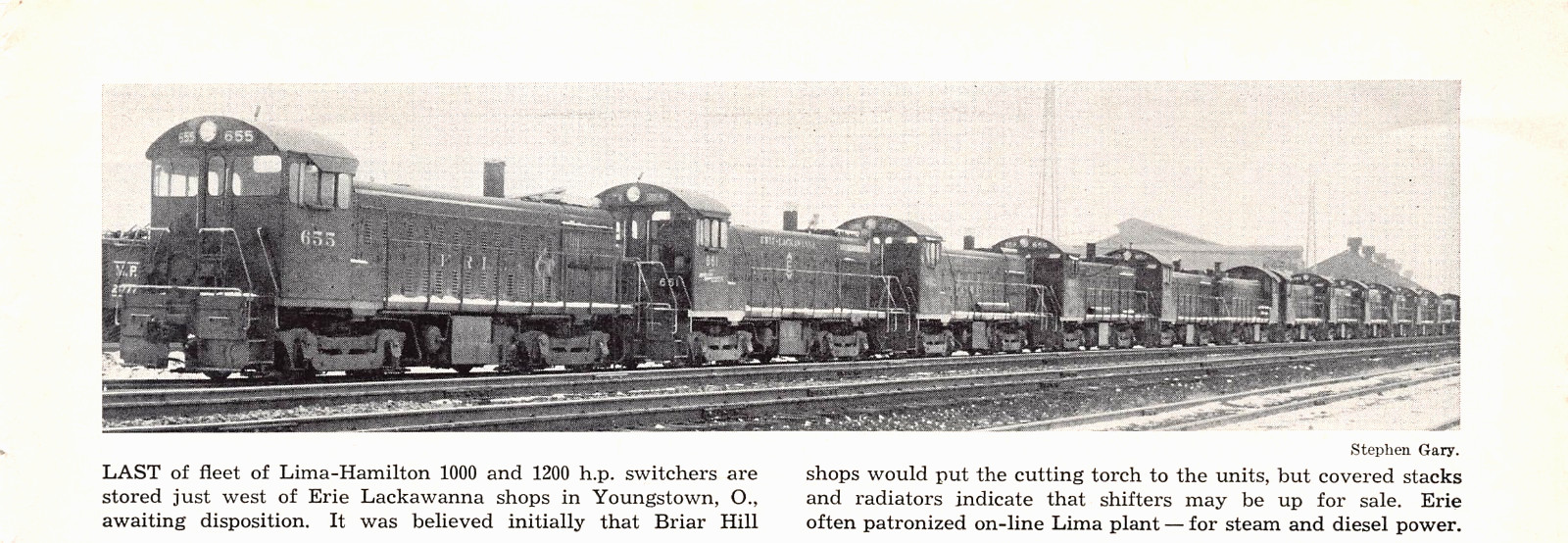 Erie Lackawanna Youngstown OH Lima-Hamilton Switchers Diesel Fleet 1967 Image