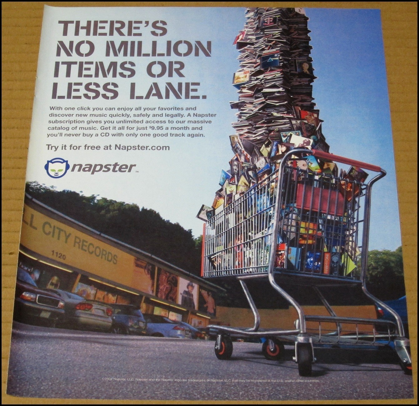 2004 Napster Digital Music Print Ad Promo Advertisement 10″ x 12″ Vintage Rare