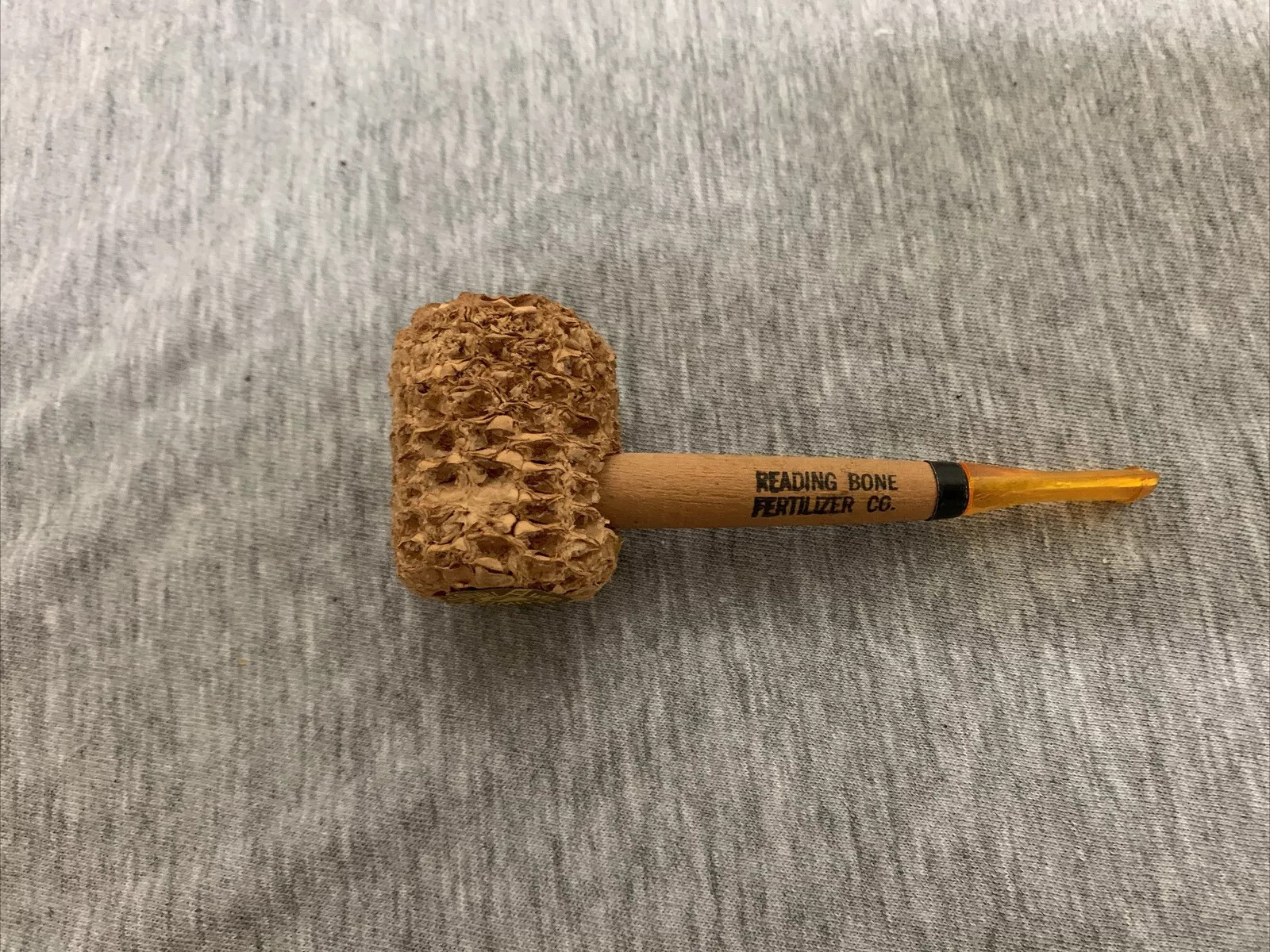 Vintage Reading PA Bone Fertilizer Co. Advertising Missouri Meerschaum Pipe