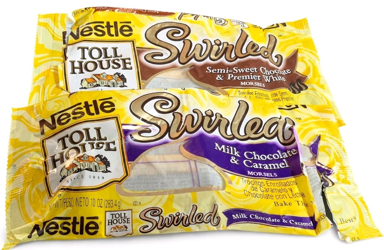 Vtg Y2K 2 Nestle Toll House Swirled Chocolate Morsels Empty Packages Rare