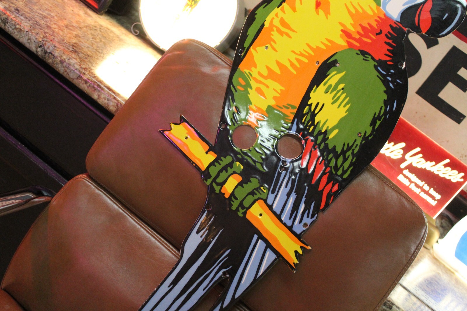 RARE POLL PARROT SHOE DEALER PORCELAIN METAL NEON SIGN SKIN TROPICAL TIKI BAR 66