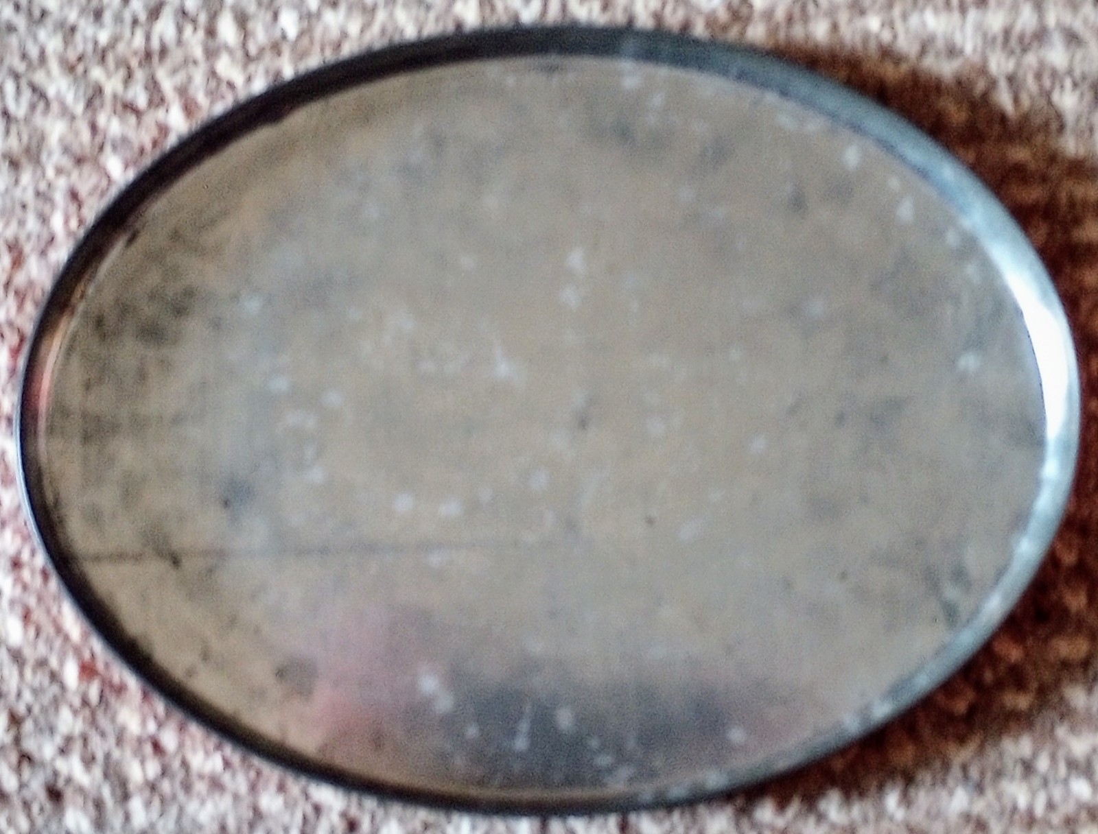 Vintage Amish Two Handled Pennsylvania Dutch Oval Lithographed Tin – Empty
