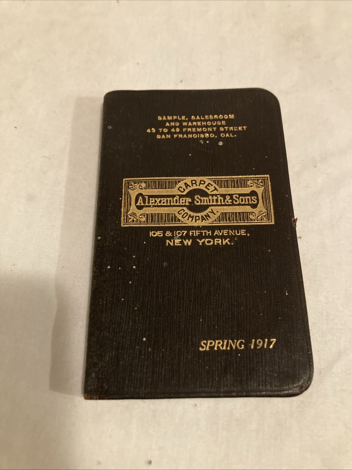1917 ALEXANDER SMITH & SONS CARPET COMPANY NOTE/SALES BOOK 1916-1917 ATTIC FIND