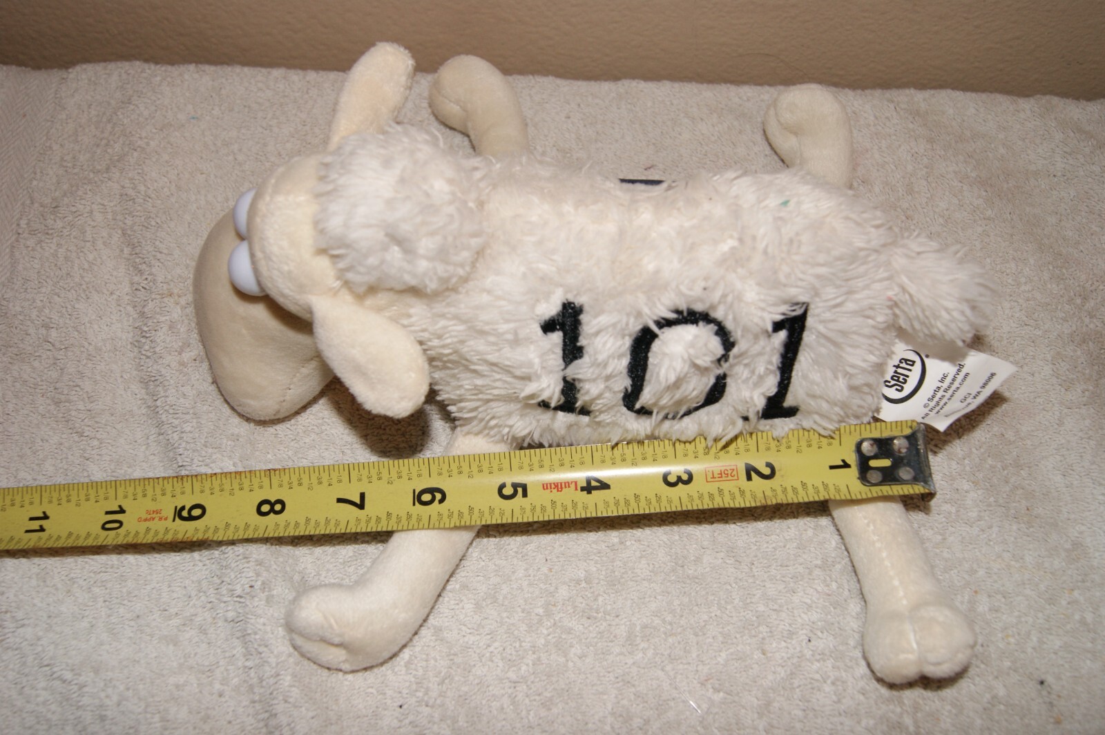 Serta Sleep Number Sheep Lamb Number 101 Stuffed Plush Animal 8″ White (ToteBB)
