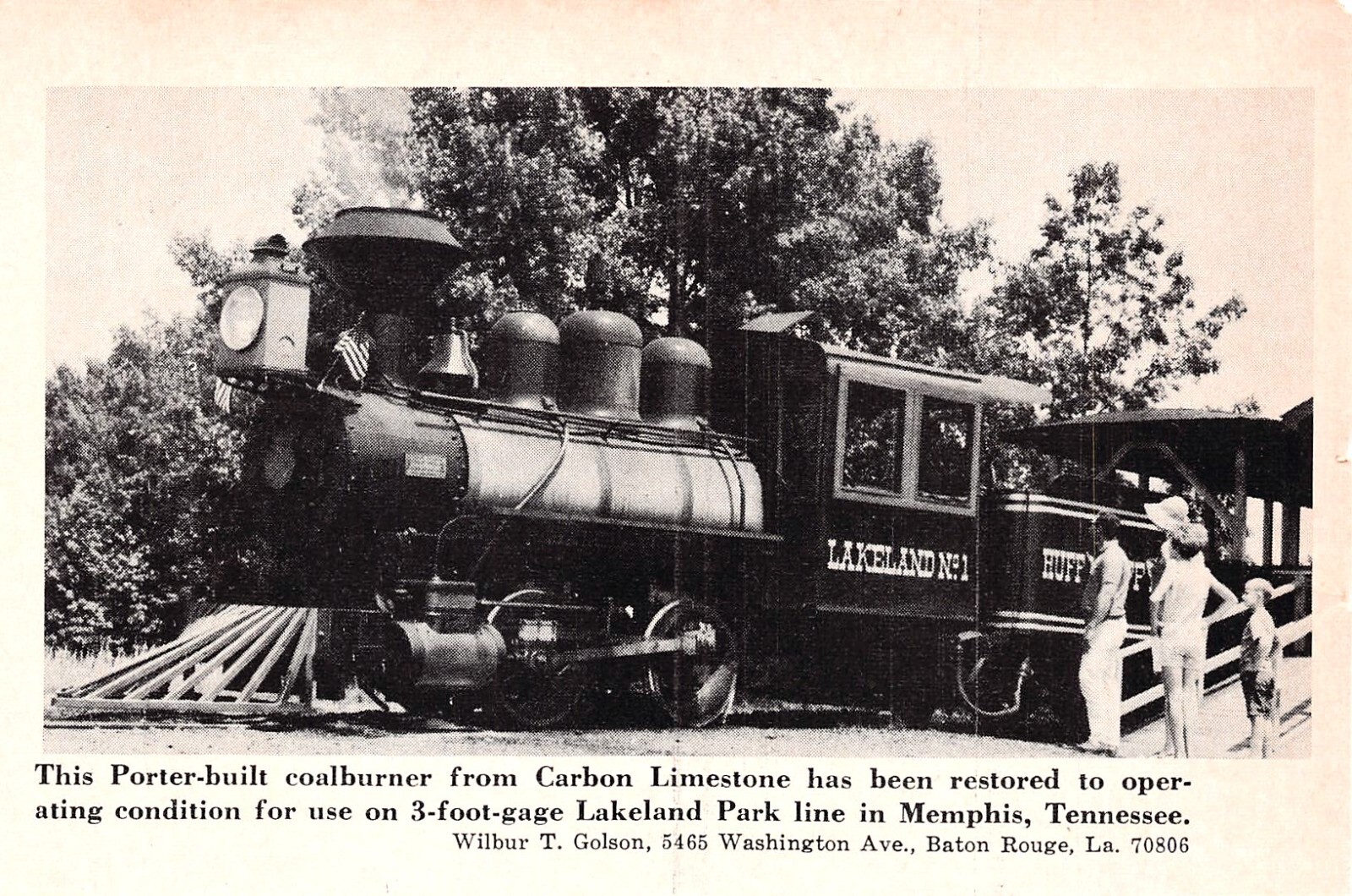Porter 0-4-0T Carbon Limestone Restored For 3′ Gauge 5″ x 3.5″ Vtg Mag Excerpt