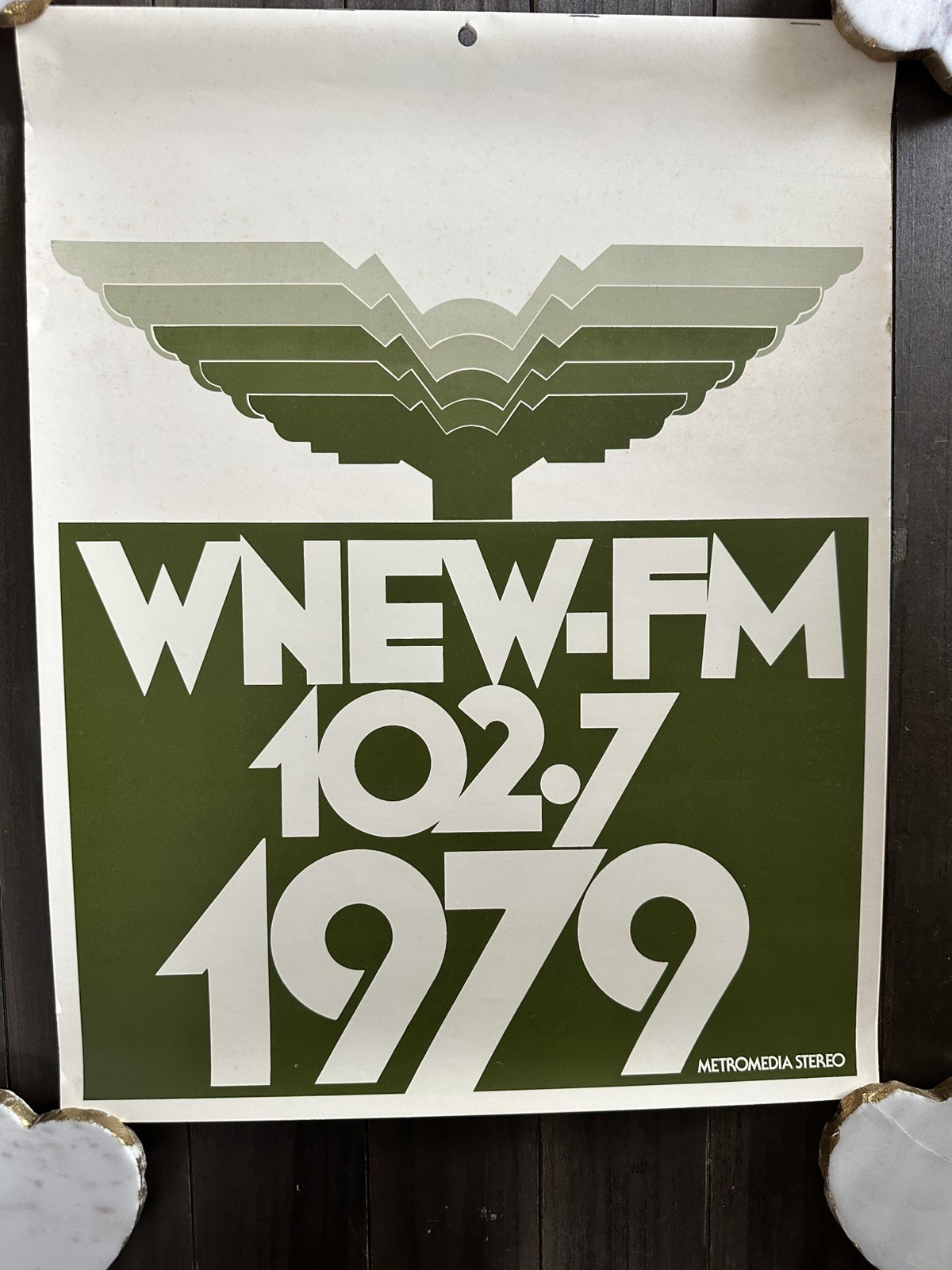 1979 WNEW-FM 102.7 New York Radio Station Vintage Large Format Wall Calendar