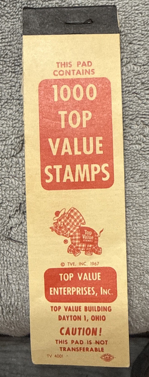 Pad Of 1000 Top value stamps, Missing 1 Stamp